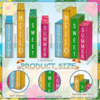 Lineshading 4 Pcs Summer Table Decoration Wooden Book Hawaii Beach Sign - Image 3