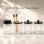 Amolliar Bathroom Accessories Set, Clear Glass Complete 4PCS Bathroom Sets - Image 4