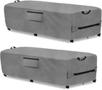 Waterproof Patio Lounge Chair Cover 2 Pack, Heavy Duty 600D Waterproof Outdoor by Dipurman