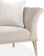 MICHAEL AMINI Yvette Chair and a Half in Porcini Velvet and Champagne Wood Frame - Image 11