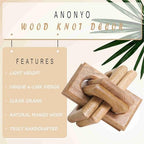 Boho Wooden Chain Links Decorative Object for Coffee Table & Shelf | Handmade Mango Wood Knot Sculpture Rustic Modern Arch Décor for Living Room, Entryway, Console, Office Home Accent (Natural) - Image 2