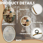 CUANFDDSF Vintage Rustic Kitchen Oval Wall Art Decor, Rustic Farmhouse Wall Hanging Decor, Cozy Cottagecore French Kitchen Little Girl Cooking Framed Canvas Prints for Dining Room Home, 8.6x11.4 Inch - Image 7