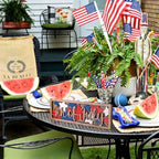 COCHIE Vintage 4th of July Decorations for Office, Home, Table, Mantel, Shelf, Desk, 4 x 11 Inch USA Flag Star Sign, Wooden Fourth of July Decor, Farmhouse Red Blue White Patriotic Centerpiece (Star) - Image 5