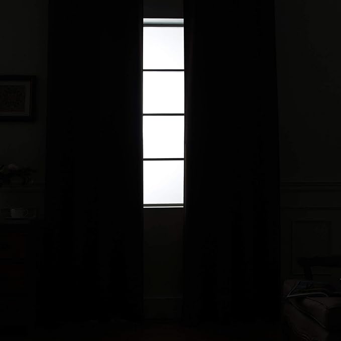 Yakamok Black 100% Blackout Curtains 72 Inches Long - Image 8