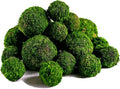 BYHER Moss Balls, 18 PCS Decorative Balls for Centerpiece Bowls - 6pcs 3.2" Natural Dried Balls+ 12pcs 2" Green Moss Balls Vase Bowl Filler (Set of 18) by Byher