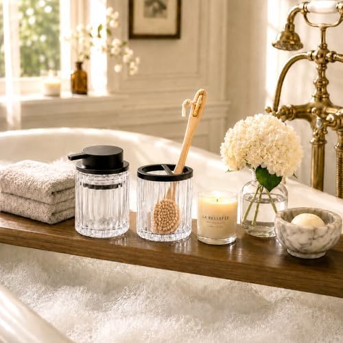 2 PCS Glass Bathroom Accessories Set, Lotion Dispenser & Toothbrush Holder - Image 6