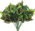 CATTREE Artificial Shrubs, Plastic Plants Heart Grass Fake Green Bushes Greenery Leaves Wedding Indoor Outdoor Home Garden Verandah Office Table Centerpieces Arrangements Decoration 4 pcs by CATTREE