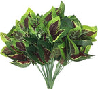 CATTREE Artificial Shrubs, Plastic Plants Heart Grass Fake Green Bushes Greenery Leaves Wedding Indoor Outdoor Home Garden Verandah Office Table Centerpieces Arrangements Decoration 4 pcs by CATTREE
