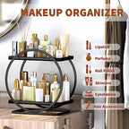 Bathroom Counter Organizer, 2-Tier Black Perfume Organizer Dresser - Image 5