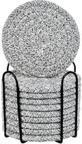 Woven Drink Coasters with Holder, Coasters for Drinks Set of 10 by ABenkle