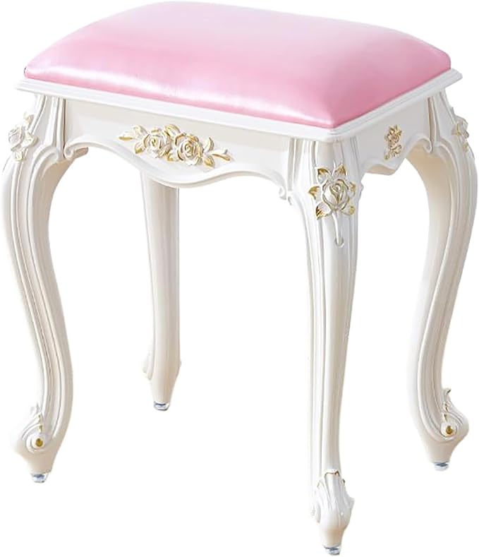 Vintage Vanity Stool Vanity Chair, Round & Rectangular Makeup Stool, Cute by Unknown