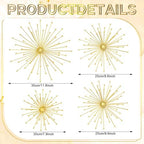 Shimeyao 4 Pcs Gold Starburst Wall Decor, Metal Spike with Orb Wall Art - Image 4