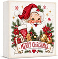 Christmas Decorations, Vintage Merry Christmas Wood Box Sign by GUDIO