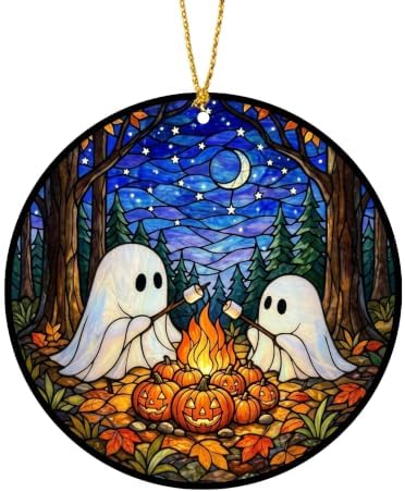 Halloween Decor, Halloween Ornaments Ghost Campfire Ornament by SANSOLDIA