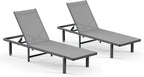 Aluminum Outdoor Lounge Chairs Set of 2, Pool Lounge Chairs - Image 8