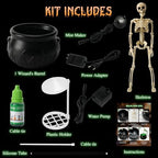 Zesua Halloween Decorations Indoor - Vintage Puking Skeleton Cauldron - Image 3