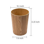 2.3 Gallons Wood Trash Can Wastebasket - Image 4