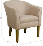 HomePop Barrel Shaped Accent Chair, Light Brown - Image 3