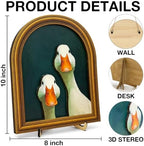 3D Vintage Cute Goose Table Decor Wall Art Sign Framed Vintage Decor - Image 2