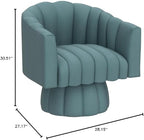 Dewhut Swivel Accent Chair, 360° Swivel Barrel Chair - Image 2
