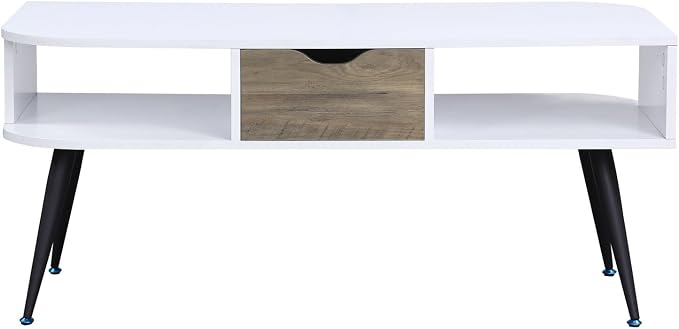 Modern Coffee Table 44 in, Sturdy Metal Frame Center Table - Image 2