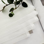 MIULEE Short Sheer Curtains 30 Inch Length 2 Panels, 29 x 30 Inches, Ivory | - Image 5