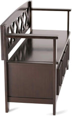 SIMPLIHOME Amherst Entryway Storage Bench - Image 7