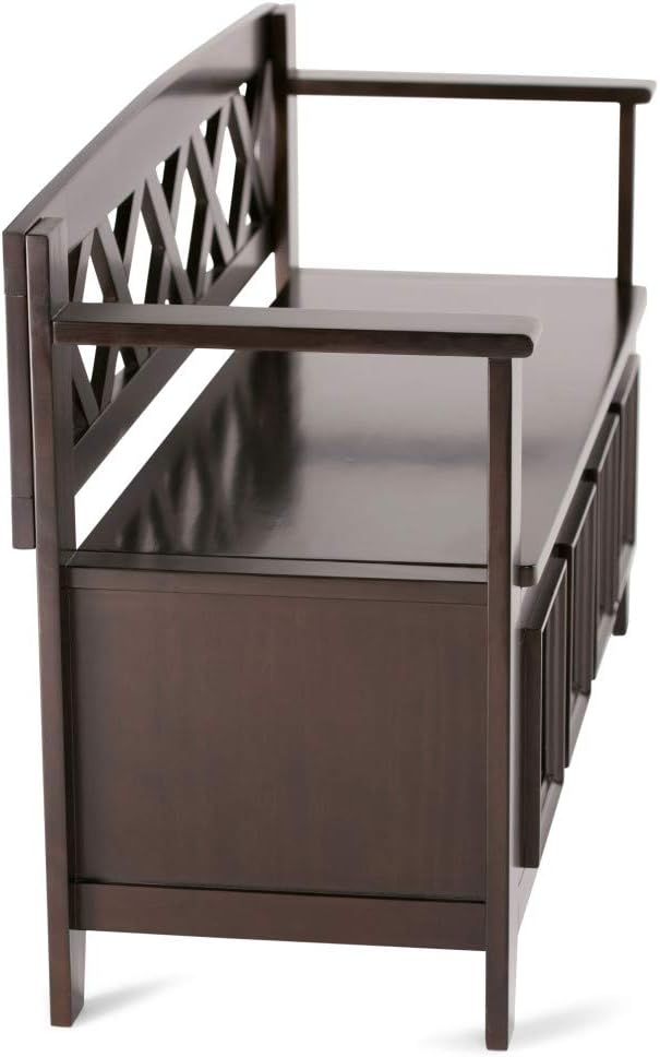SIMPLIHOME Amherst Entryway Storage Bench - Image 7