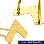 SMARTSTANDARD 12 Inch Hairpin Furniture Legs, 3/8'' Rods Metal Home DIY Projects - Image 7