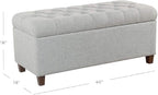 Homepop Home Decor Tufted Ainsley Button Storage Ottoman Bench - Image 3