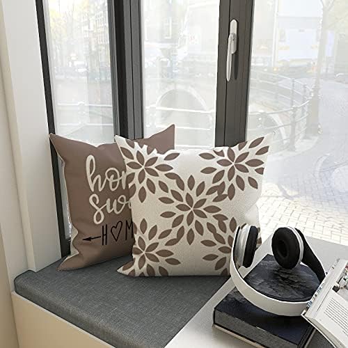 YCOLL Pillow Covers 18x18 Set of 4, Modern Sofa Throw Pillow Cover, Decorative - Image 4