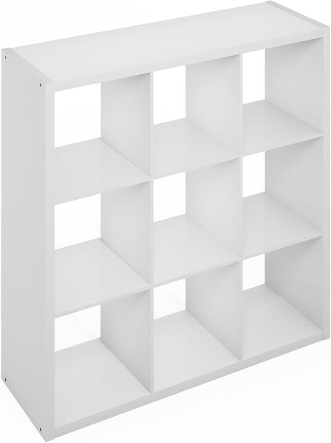 Furinno Simple Cube Storage Organizer, 9-Cube Display Shelf, Open Back Shelving - Image 6