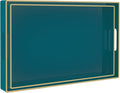MAONAME Green Serving Tray Set of 2, Plastic Decorative Tray by MAONAME