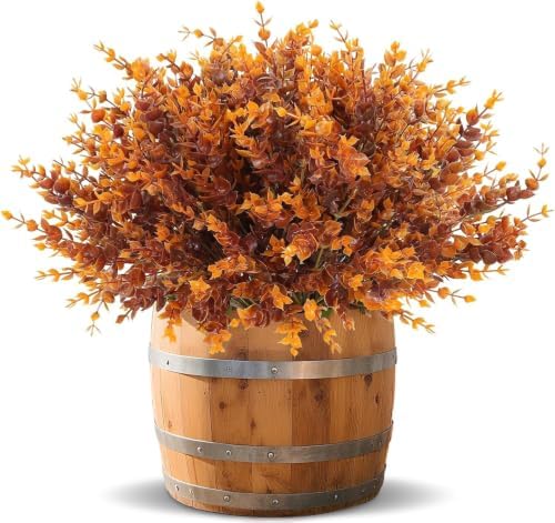 12 Bundles Artificial Fall Flowers for Outdoors Fall Decorations for Home by TURNMEON