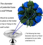 BLOSMON Blue Flowers Artificial for Decoration: 2 Pcs Fake Roses Flower Balls Centerpiece for Wedding Table - Silk Kissing Bouquet with Base Floral Arrangement for Home Party Event Decor - Image 5