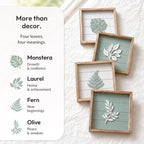 Tide and Tales 3D Sage Green Wall Art, Set of 4, Housewarming Gifts - Image 2