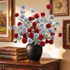 INQCMY 12 Pcs Artificial Mums with Long Stems 20 Inch Faux Flowers for Vase - Image 7