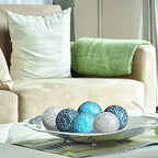 Vesici 6 Pcs Decorative Glass Balls Mosaic Orbs for Bowls,Chic Colors - Image 6