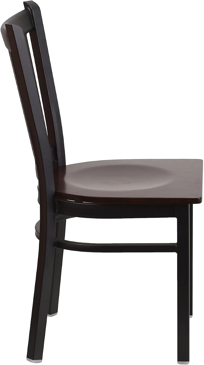 Flash Furniture 2 Pack HERCULES Series Black Vertical Back Metal Restaurant - Image 7