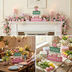 4Pcs Fall Decorations, Wooden Table Decor for Thanksgiving (Spring) - Image 6