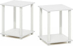 Furinno Simplistic Side Table Set of 2, 2-Tier Square Modern End Table - Image 6
