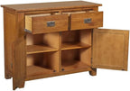 Crafters and Weavers Arts and Crafts 2-Drawer Solid Wood Cabinet in Cherry - Image 3