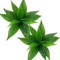 CATTREE Artificial Plants Outdoor Decor, Fake Plant Shrubs Faux Grass Plastic Leaves Greenery Bushes Home Garden Wedding Party Decorations Indoor Office Yard Verandah Planter Filler - Green 2 Pack by CATTREE