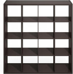 Furinno Simple Cube Storage Organizer, 16-Cube Display Shelf, Open Back - Image 7