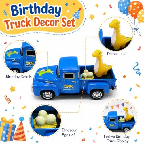 Dinosaur Birthday Pickup Truck - Dino Birthday Party Decorations - Image 6