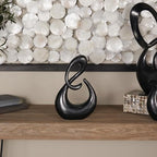 Deco 79 Aluminum Metal Abstract Decorative Sculpture Swirl Home Decor Statue, Accent Figurine 7" x 3" x 12", Dark Gray - Image 5