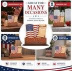 KATINAT 250 Anniversary USA Merchandise, USA 250th Anniversary Wooden Plaque Desk Sign with USA Flag, Patriotic Decorations, 4th of July Decorations, 1776-2026 Decor - Image 6