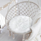 15.7 Inch Mini Small Fur Rug Round by TENNOLA