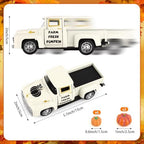 Thanksgiving Fall Tiered Tray Decor Vintage Metal Truck Fall Pumpkin Truck with Mini Fake Pumpkins White Autumn Harvest Gifts for Farmhouse Shelf Coffee Table Home Kitchen Table Decorations - Image 6