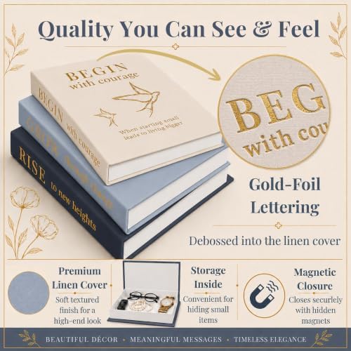 Decorative Books for Home Decor | Elevate your Bookshelf Decor with Coffee Table Books (Fake Books Set of 3) | Faux Books for Decoration | Hollow Book Box with Hidden Storage | Decorative Storage Box - Image 3